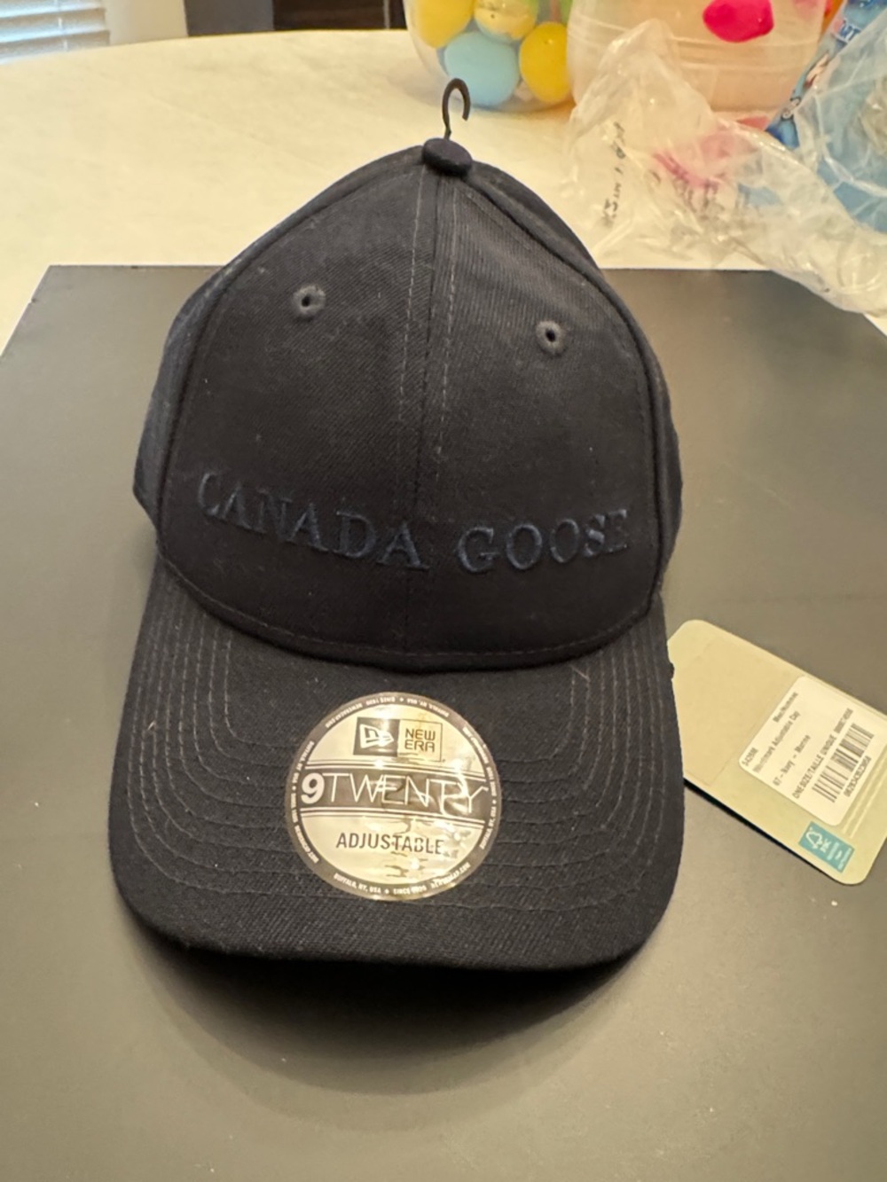 Canada Goose Men's Navy Blue Embroidered Logo Cap
